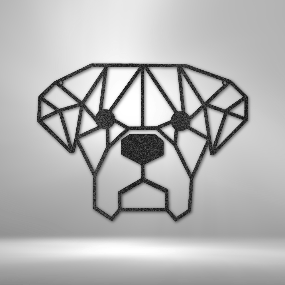 geometric dog face